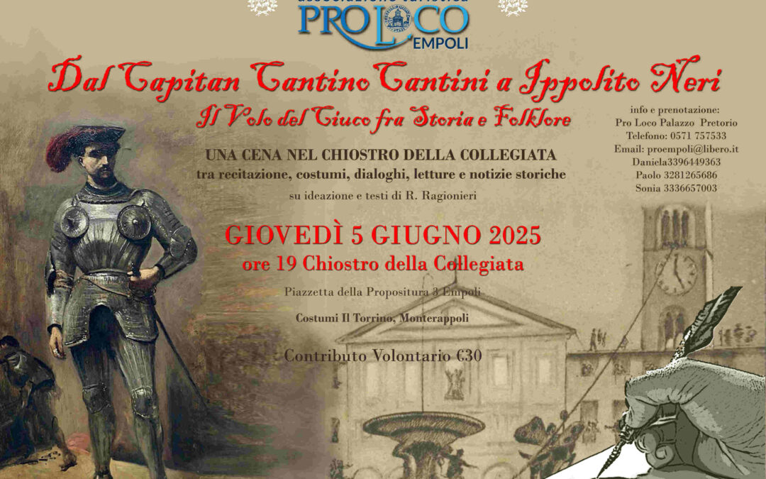 Da Cantino Cantini a Ippolito Neri, una cena-spettacolo aspettando… il volo del ciuco